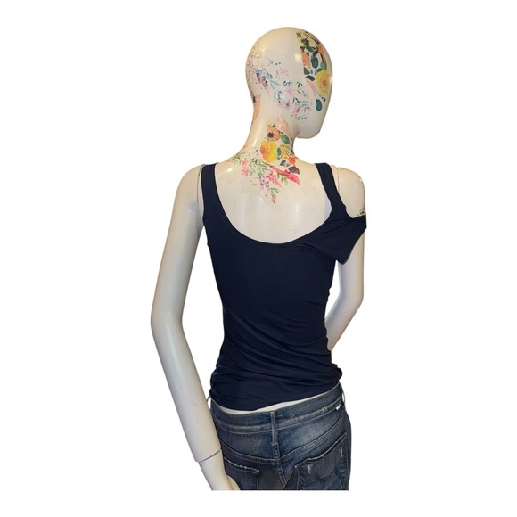 Marcella Moda Elegant Navy Women's Tank Top - Picture 4 of 7